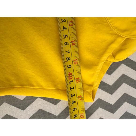 Loeffler Randall Yellow Cutout Silk Blouse Size 6 - Picture 3 of 7